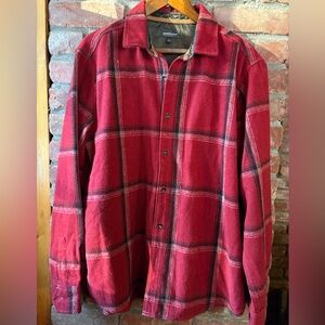 Men's Red Plaid Button Down Shirt